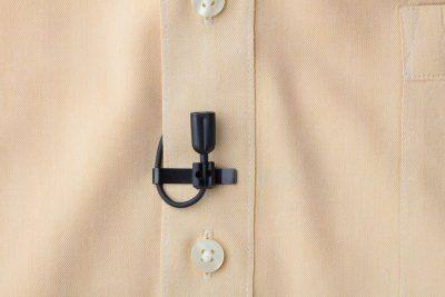 CO2-8WL lavalier mic on shirt