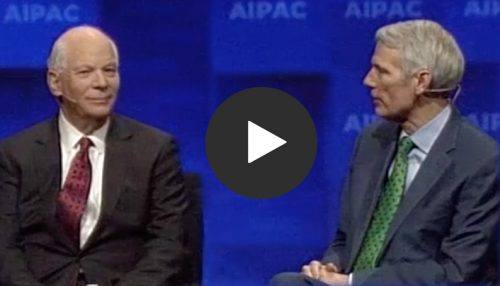 Senator Cardin and Senator Portman are interviewed live on stage by Eboni Williams at the 2019 AIPAC Policy Conference.