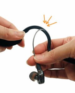 In-ear headset removable cable