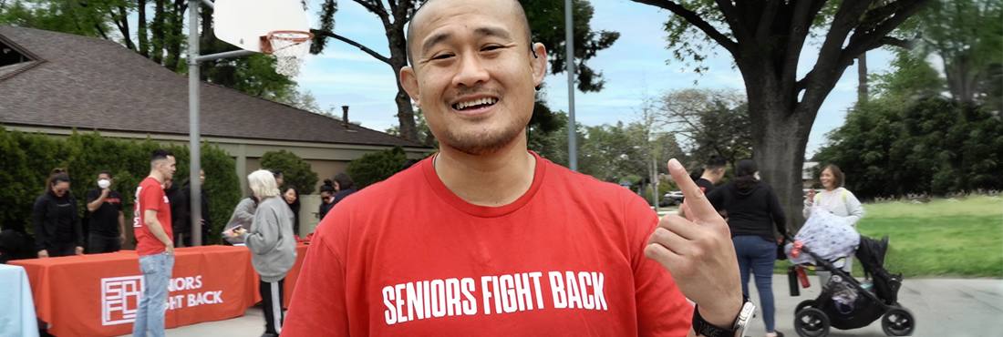 Ron_Scolesdang Wears EMBRACE Microphone for Seniors Fight Back