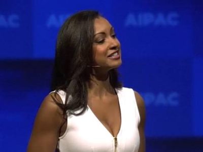 AIPAC Policy Conference speakers wear dual element headset microphones