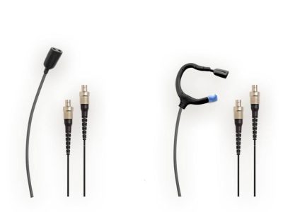 Redundant microphones CO2-8WL lavalier and EO-8WR earmount